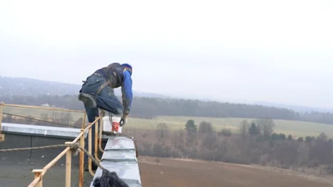 Young industrial climber Stock Footage 103239687