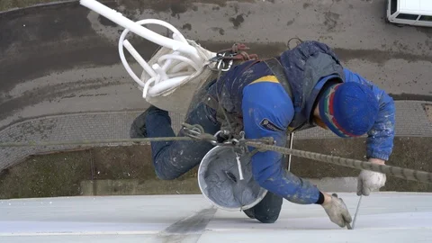 Young industrial climber Stock Footage 103241793