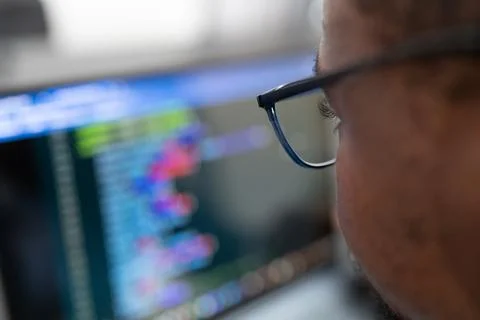 Young it-engineer Senior Programmer of African Stock Photos