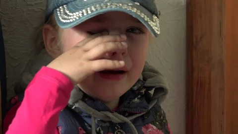 Young Lady Crying. Pure Authentic Emotion. Tears, Wet Face.. 4K UltraHD, UHD Stock Footage 82678265