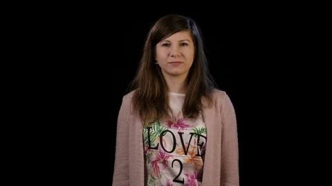 A Young Lady Gesturing Uncertainty Stock Footage 86593437