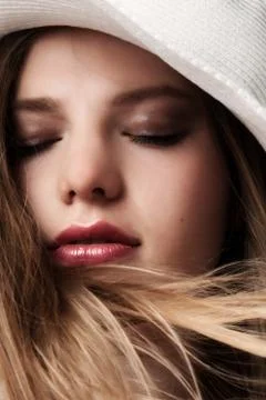 Young Lady in hat Stock Photos