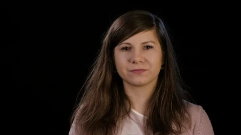 A Young Lady Immitating a Toothache Stock Footage 86624800