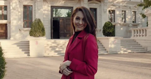 The young lady looks directly at the camera. Stock Footage 133490769