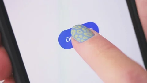 Young lady pressing dislike button on smartphone. Social media concept. Stock Footage 210378628