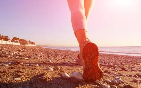 Young lady running Stock Photos