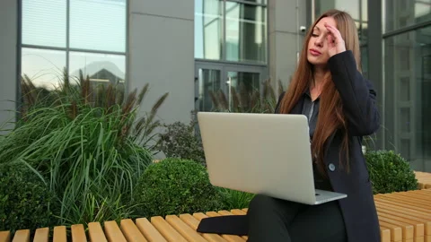 Young lady using laptop. shot focused human working creative start up project Stock Footage 142749408