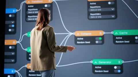 Young Lady Working On Coding Project Stock Footage 314523898