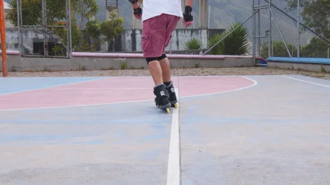 A young Latin man roller skating Video stock 246550679