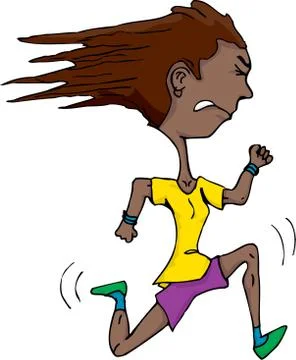 Young Latina Runner Stock Illustration