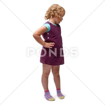 Young little girl standing over isolated white background Stock Photos