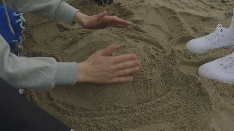 Young love on the beach Stock Footage 127666889