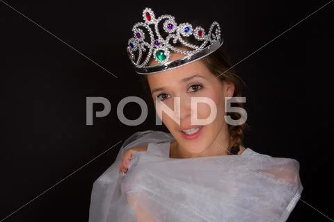 Young Lovely Woman In Crown