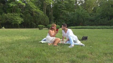 Young lovers in the park 스톡 동영상 23773501