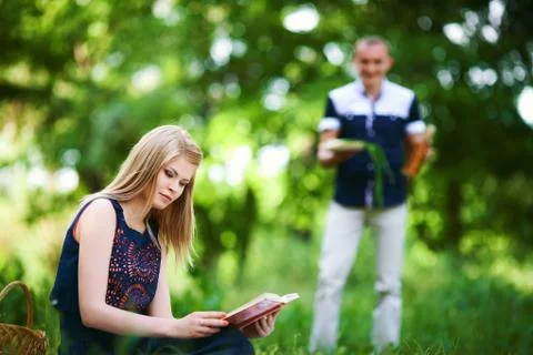 Young lovers on vacation Stock Photos