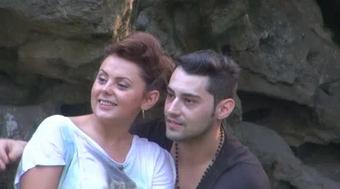 Young lovers, Young romantics,Couple,Embrace Video stock 25488172