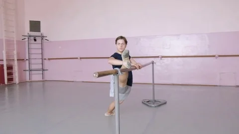 Young Male Ballet Dancer Posing Near Stock Video Pond5