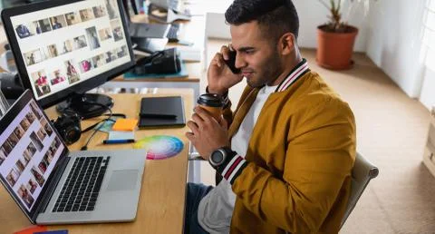 Young male creative in an office Stock Photos
