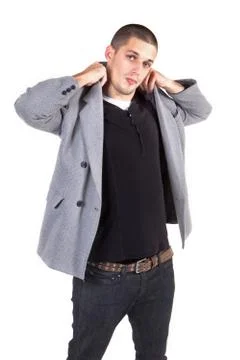 Young male fashion model posing. Stock Photos