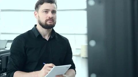 Young male IT engineer Video stock 73467875