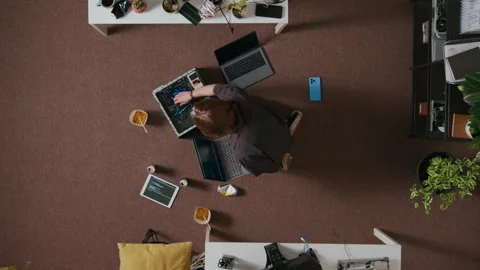 Young Male Programmer Plugging in Computer Case Cables Sitting on Carpet Stock Footage 312458135