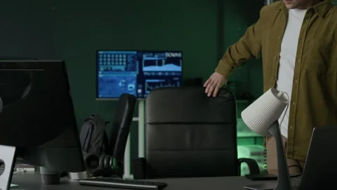 Young Male Programmer Starting to Work in Programmers Office Stock-Footage 292619526