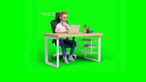 Young Male Programmer Working at Desk With Laptop and Plants Vídeos de archivo 314431488