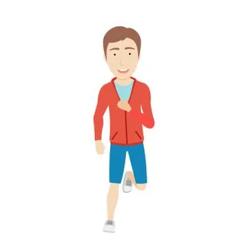 Young Male Runner Stock Illustration