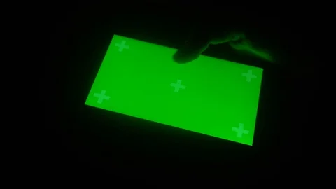 A young man and a green screen smartphone Stock Footage 82132404