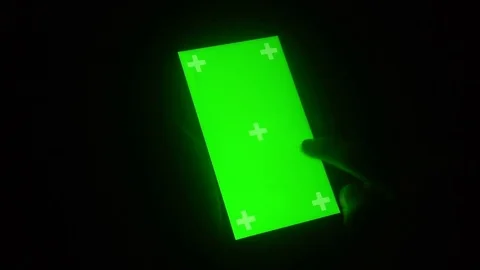 A young man and a green screen smartphone Stock Footage 82148286