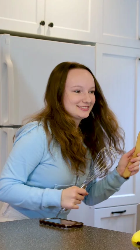 Young man and woman dancing in kitchen room. happy and relaxing at free time on Vidéo 249244980