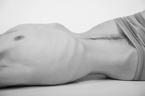 Young man with anorexia nervosa problem. Stock Photos