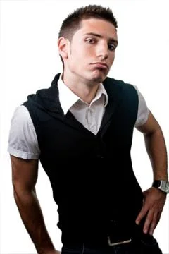 Young man with arrogant expression Stock Photos
