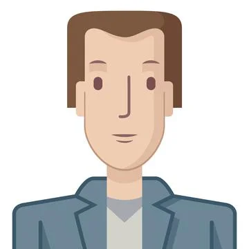 Young man avatar, flat style Ilustración de archivo