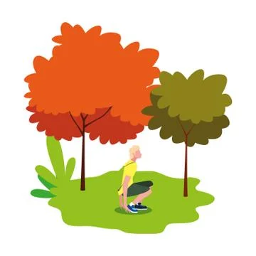 Young man with backpack vector ilustration Stock Illustration