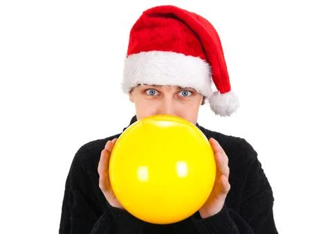 Young Man with Balloon Stock Photos