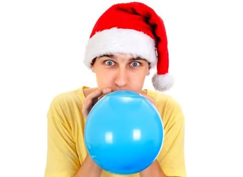 Young Man with a Balloon Stock Photos