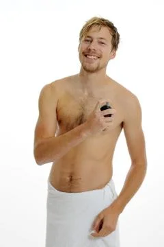 Young man in bathromm Stock Photos