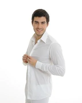 Young man in the bathroom Stock Photos