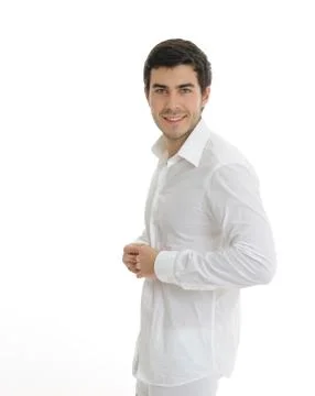 Young man in the bathroom Stock Photos