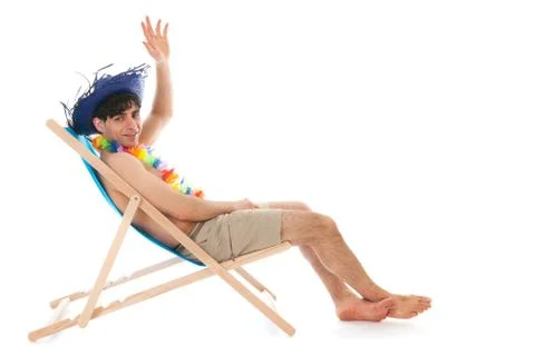 Young man at the beach Stock Photos
