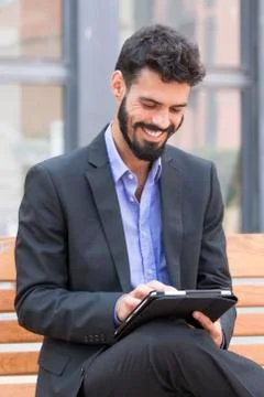 Young man with beard Stock Photos