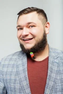 Young man with beard Stock Photos