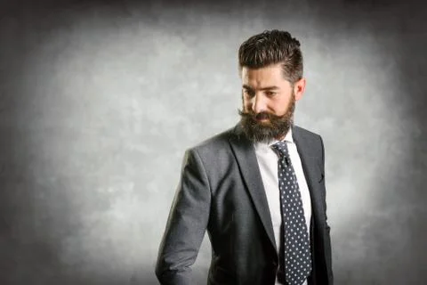 Young man with a beard Stock Photos