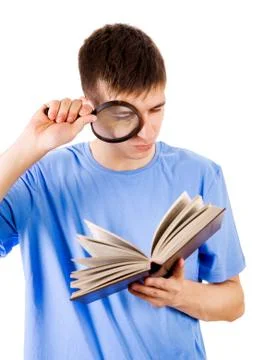 Young Man with a Book Foto stock