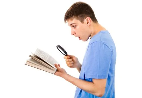 Young Man with a Book Foto stock