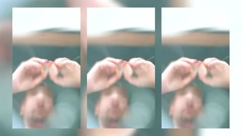 A young man breaks an egg close-up in the kitchen Stock Footage 150672860