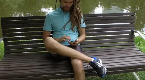 A young man calling on the phone Stock Footage 65329426