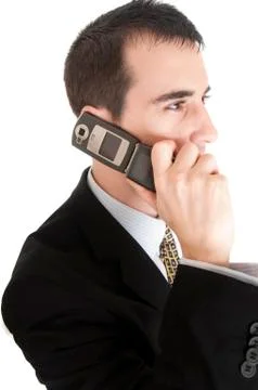 Young man calling Stock Photos