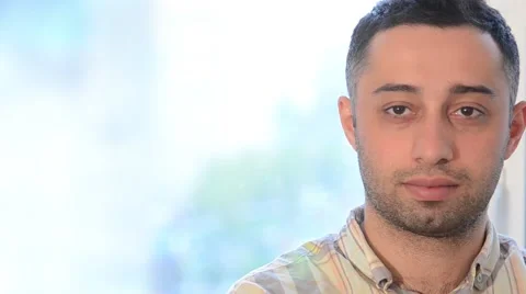 Young man Camera Right with Room for Copy Stock Footage 49749698